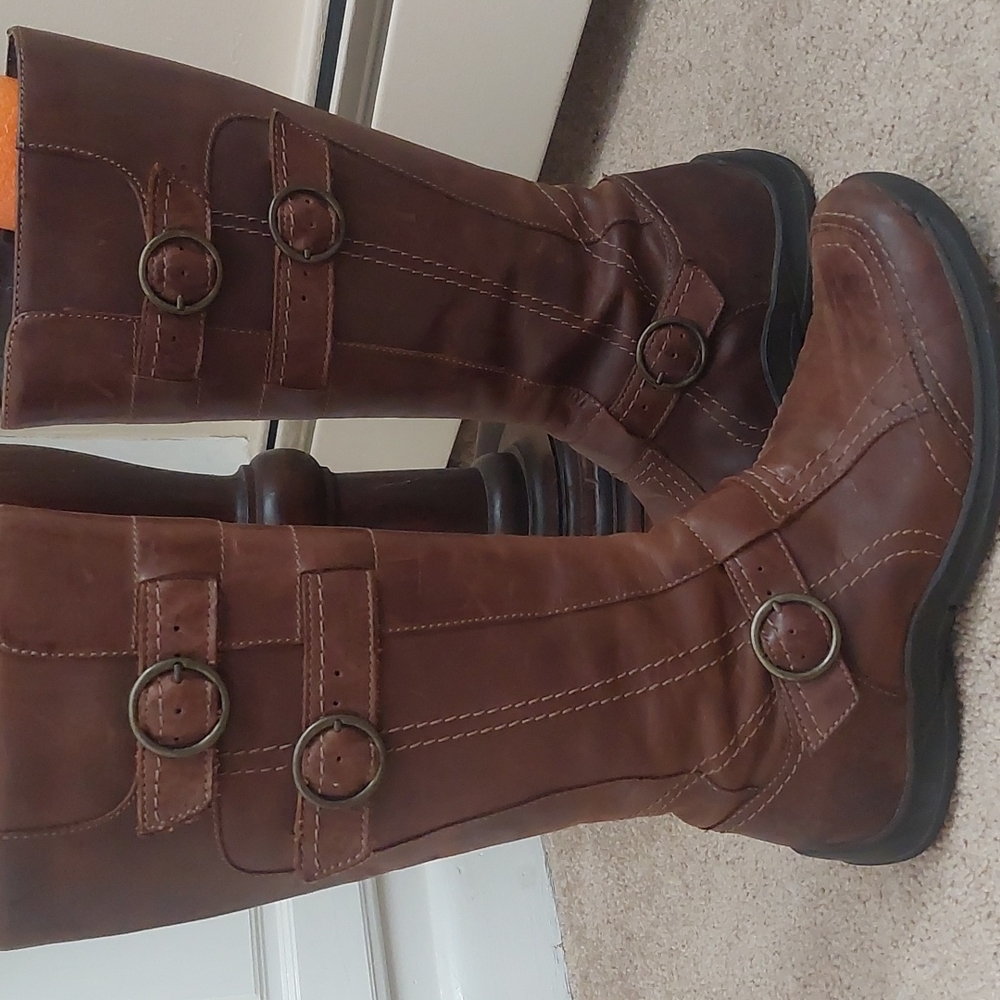 Aldo Latitude Brown Leather Riding Boots Size 40